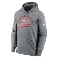 Nike Kansas City Chiefs Men's NFL Licensed Icon Hoodie Dark Grey Heather