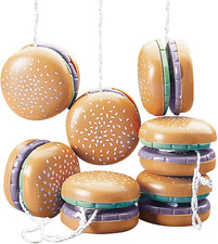 Hamburger Yo Yo Toys Set of 12 for Birthday Party Favors