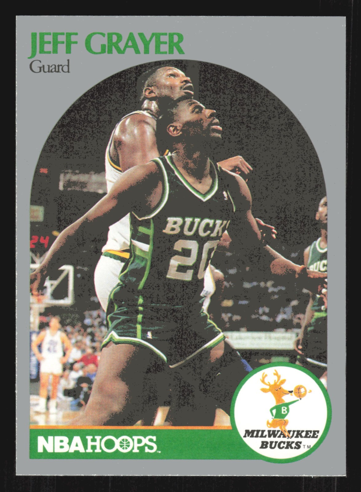 Jeff Grayer Rookie 1990-91 Hoops #174 RC Milwaukee NBA Basketball Card