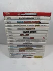 16 NINTENDO Wii GAMES LOT SUPER MARIO / MARIO KART / GUITAR HERO & MORE