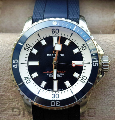 BREITLING Superocean Automatic 42 blue A17375E71C1S1  NEU FULL SET