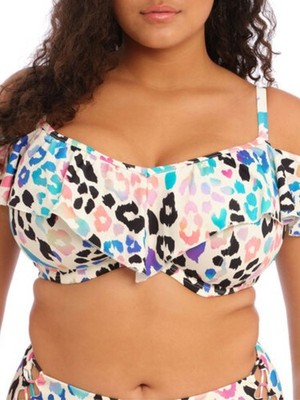 Elomi Party Bay Bügel Bikini Oberteil Rüschen Schulter gefüttert Schwimmen Bademode