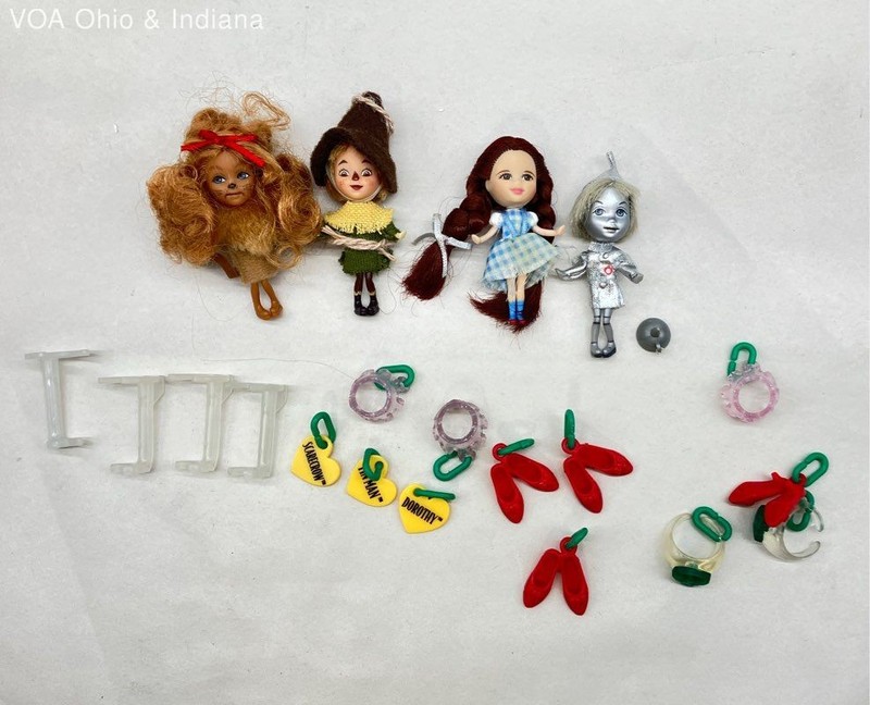 Wizard Of Oz Mini Doll Lot Dorothy Scarecrow Tin Man Cowardly Lion 4 Figures
