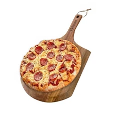 Chef Pomodoro 12-inch Acacia Pizza Peel, Wooden Pizza Peel 12 Inch, Homemade ...