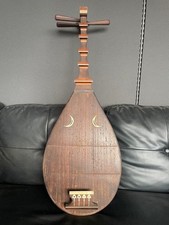 Japanese biwa musical rare instrument 4 strings 5 pillars