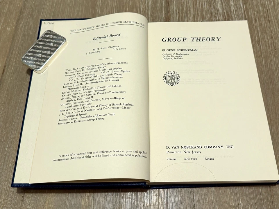 Group Theory by Eugene Schenkman 1965 HC/DJ - Image 2 of 4