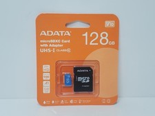 ADATA 128GB Premier microSDXC UHS-I Class 10 V10 A1 w SD Adapter Card