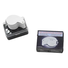 40X Jewelers Loupe Magnifying Glass Coin Magnifier Eye Loop Pocket Jewelry