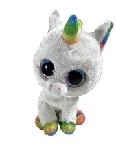 TY Silk Beanie Boo PIXY the Unicorn 9" Plush Medium Stuffed Animal Glitter Toy