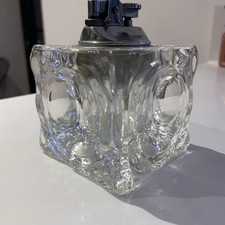 Vintage 1970s Murano Glass, Optical Cube Lighter, by Imperatore, Italy. RARE