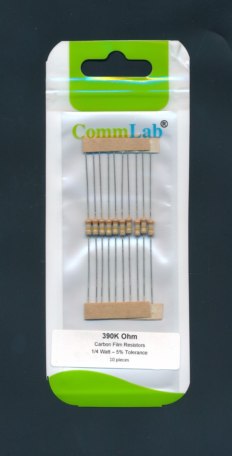 10 pcs  Carbon Film 1/4 watt 5% resistors 1/4W .  You pick Value 0.47-470K Ohms