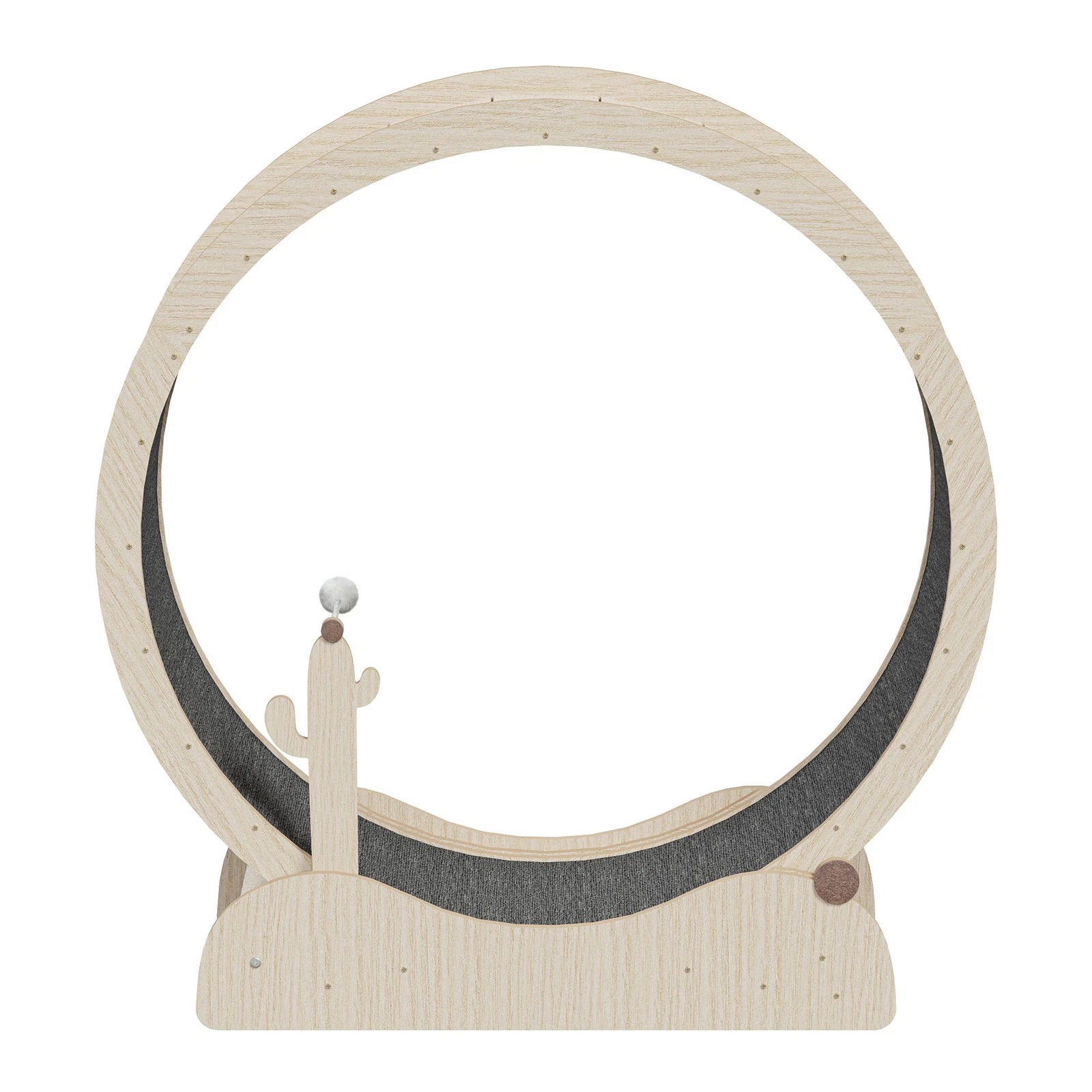 Cat Exercise Wheel for Indoor Cats 47" Cat Running Wheel with Carpeted Runway