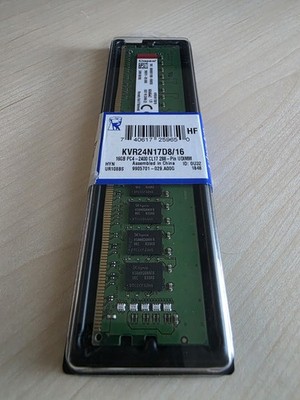 Kingston 16GB DDR4 2400 CL17 288 Arbeitsspeicher (KVR24N17D8/16) VERSIEGELT