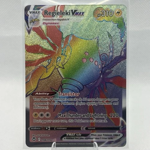 Regieleki Vmax - 198/195 Silver Tempest Rainbow Pokemon - NM/MINT