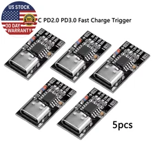 5Pcs Type C PD2.0 PD3.0 Fast Charge Trigger Polling Detector USB Boost Power Sup