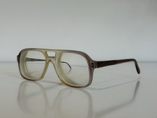 Luxottica GARRE Square Light Brown Eyeglasses Frame Only Italy 140mm