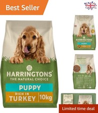 10Kg Complete Puppy Dry Dog Food - Natural Turkey Recipe for Growing Pups 3.90 per kilo