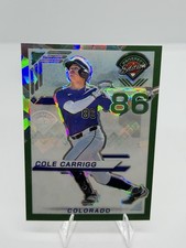 2025 Panini Prospect Edition - Cole Carrigg #126 Green Ice Prizm /149 (RC)
