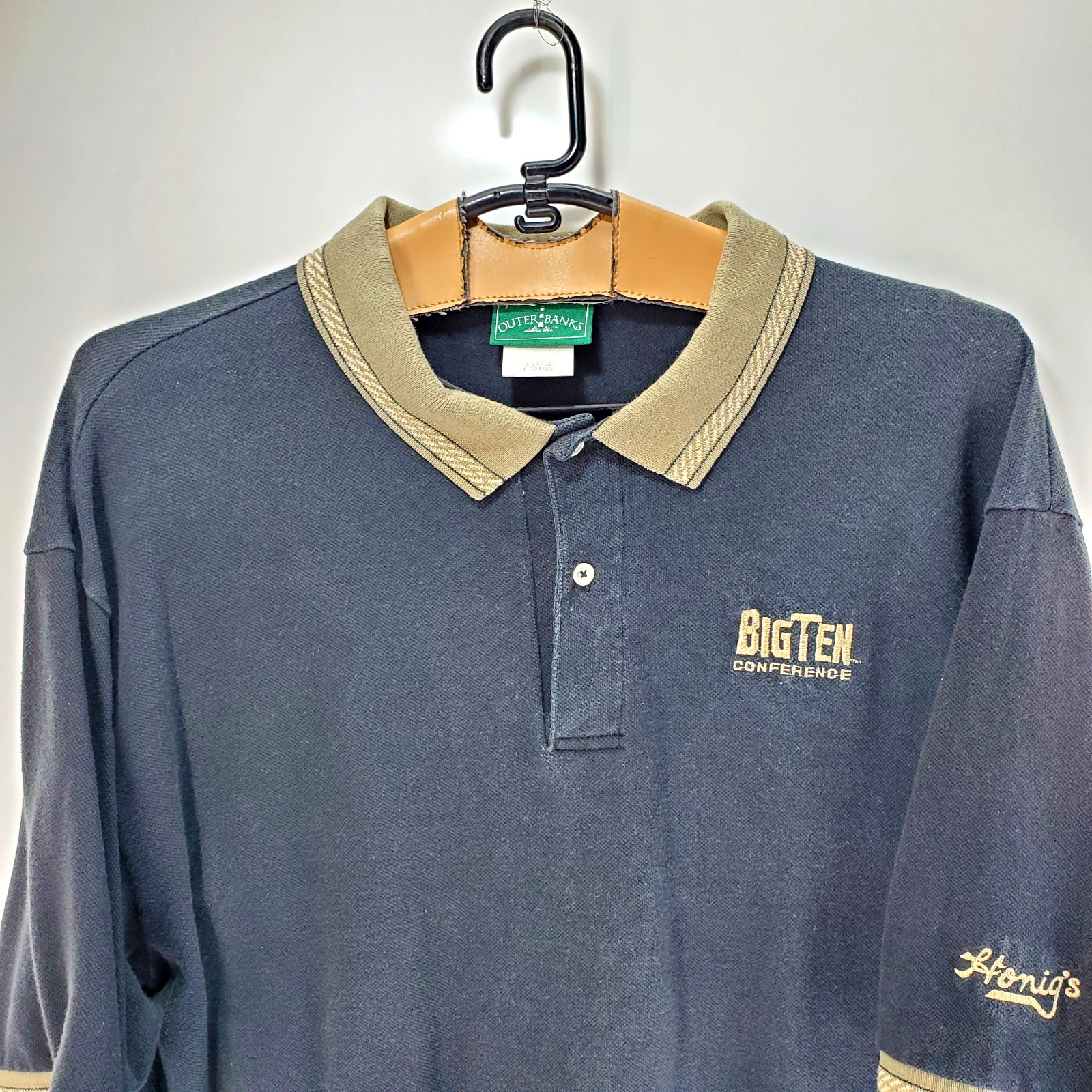 Vintage 90s Outer Banks Mens Size XL Blue Big Ten Conference Football