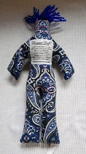 DAMMIT DOLL Blue Paisley w Blue Hair Stress Relief