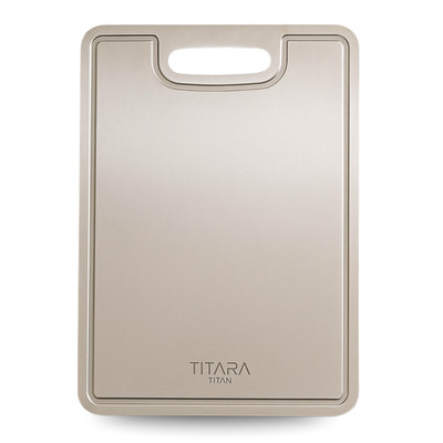 Titanschneidebrett Titara Echtes Titan | Antibakteriell | Premium Schneidebrett