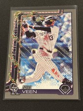 2025 Topps Holiday Zac Veen Metallic Snowflake Parallel Rookie Card NM