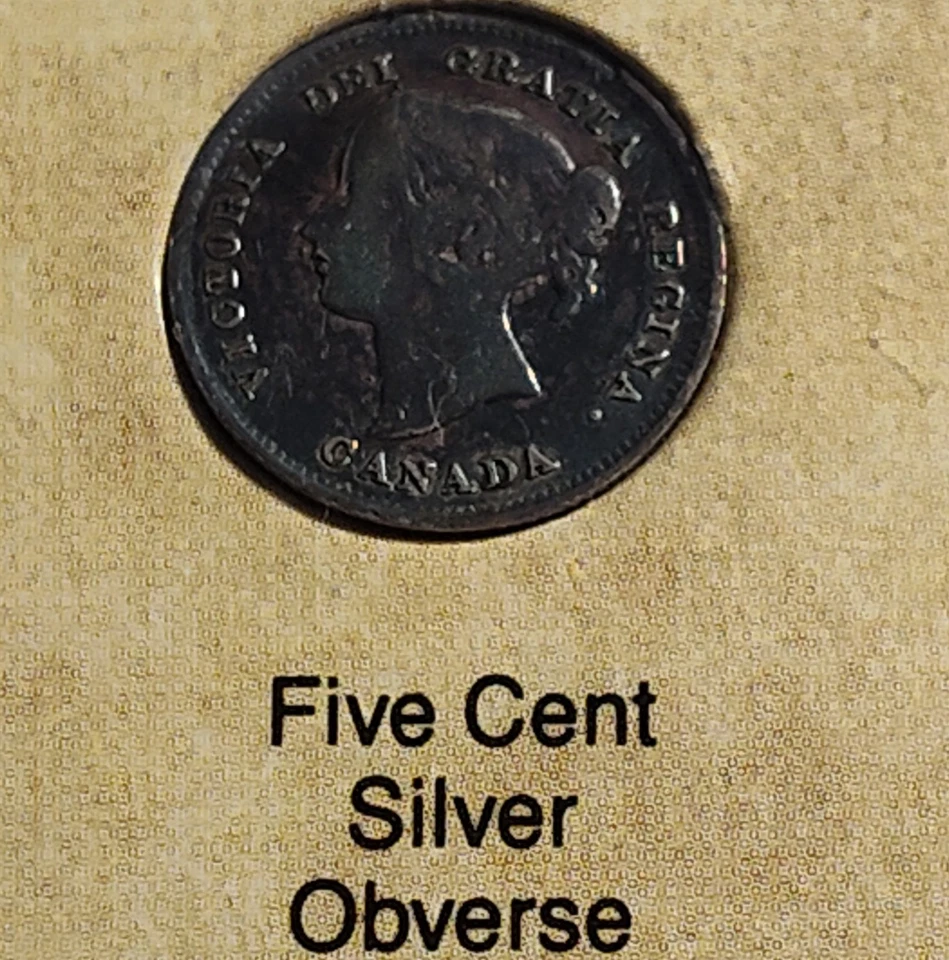 1837-1901 Canada Victoria Coins Collection. Total Coins, 10. 8 Silver +2 Copper - Image 3 of 4