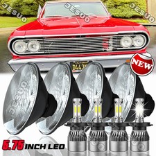 4PCS 5-3/4 5.75" LED Headlights Hi/Lo With DRL For Chevrolet Chevelle 1964-1970