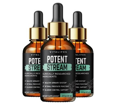 (3 Pack) Potent Stream Drops, Potent Stream Prostate Support Drops (60 ML)