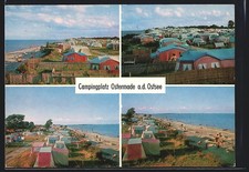 Ansichtskarte Ostermade a. d. Ostsee, Vier Ansichten vom Campingplatz 1967 