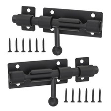 2Pieces Sliding Door Latches Lock With Padlocks Hole and Bolts Daily Use