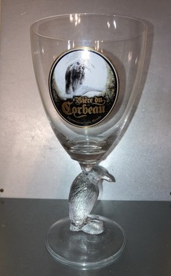 GLAS Collector A BIERE Du Corbeau 33cl Original No Delirium Belge Corne Leffe