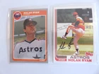 Nolan Ryan 1982 Topps #90 & 1985 Fleer 2 card lot