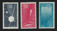GDR Satellites Intl Geophysical Year 3v 1957 MNH SG#E342-E344