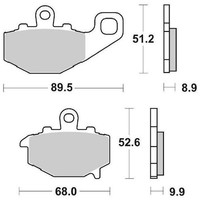 Kawasaki GPZ (ZX1100E1 E2 E3) 1100 Hintere BremsbeläGe SBS 687 LS 1995