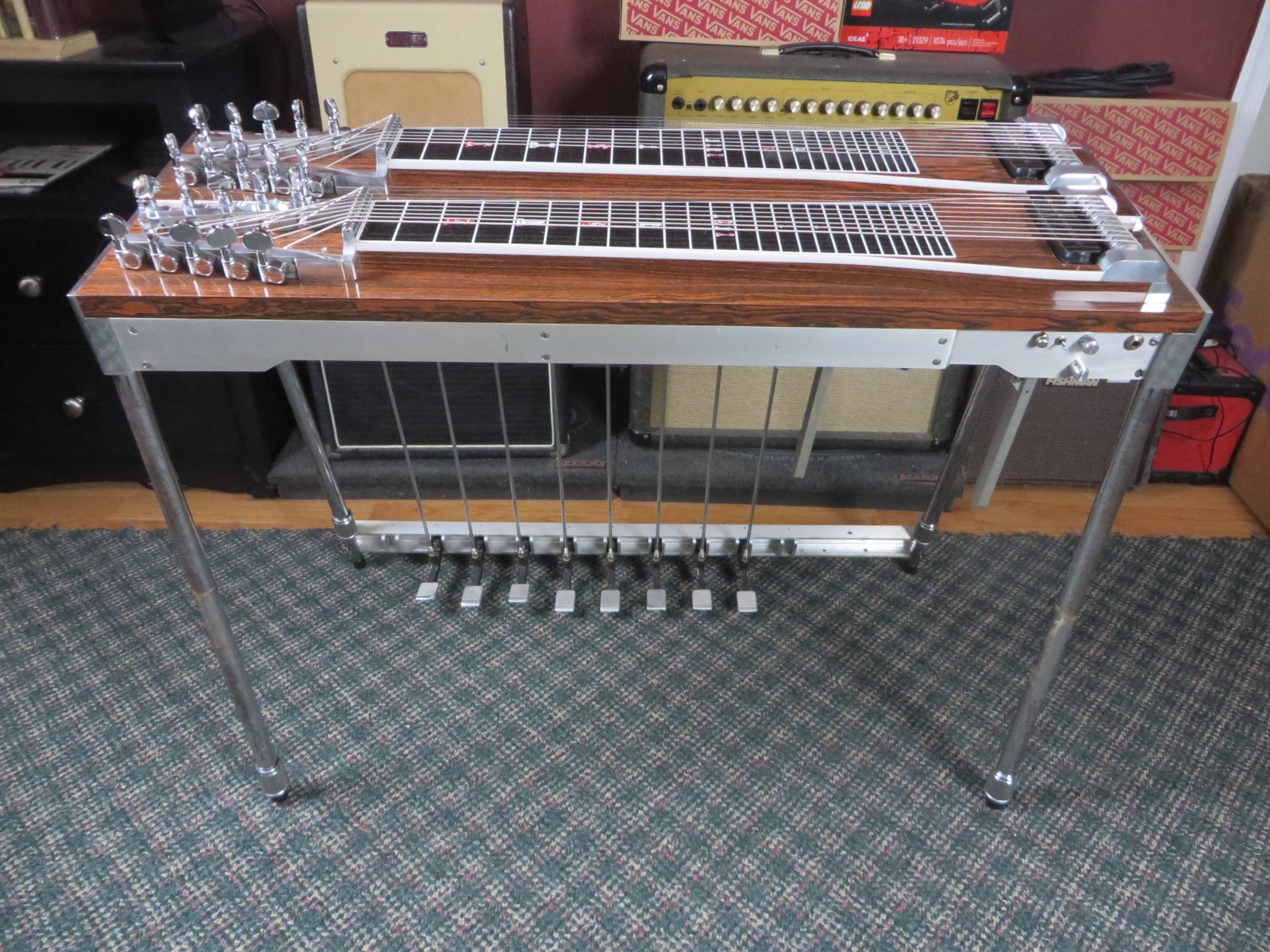 1970s MSA D10 Classic Double 10-String Pedal Steel Wood Grain! w/OHSC