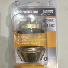 ProSource 7001068 Single Cylinder Deadbolt Polished Brass, Keyed Alike, Adj