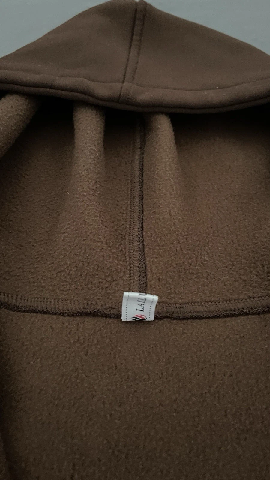 VETEMENTS Felpa con cappuccio LASLULU donna 1 2 zip marrone cropped fori pollice tasca centrale taglia small