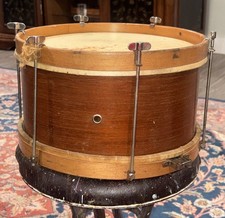 Vtg Snare Drum 6 lug 12x8.5 1930s Maple Wood Ludwig Nice Antique Marching Band