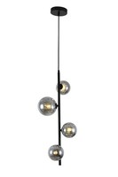 Domoletti Nico Pendelleuchte 4Xg9 Glas Grau Schwarz THD30373-4 160W Modern