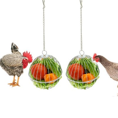 Vehomy Chicken Treat Ball Vegetable Feeder Veggie Hanging 2pcs 