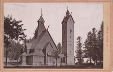 CAB um 1890 "Kirche Wang" Riesengebirge, Foto J. Seifert, Hirschberg, Schlesien