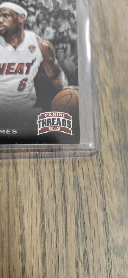 2012-13 Threads Lebron James Authentic Threads Game Used Red Jersey Patch - Image 3 of 4