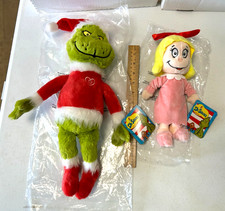 Dr. Seuss By Aurora Plush The Grinch Cindy Lou Who Toys Dolls, Tagged Un Used