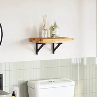 Akazienholz Tischplatte Rechteckig Massivholz 40X30X4 Cm Braun Braun 2