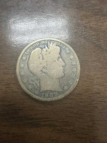 1907-D Barber Half Dollar 90% Silver US Coin 50c
