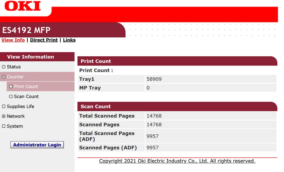 OKI ES4192 MFP - Stampante Laser Multifunzione di Rete RICONDIZIONATA - Immagine 4 di 4