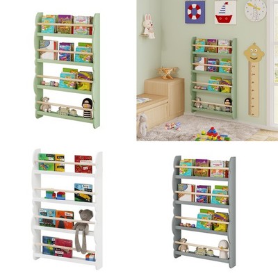 WOLTU Bücherregal Kinder Wandregal Kinderregal mit 4 Ablagen Kinderbücherregal