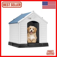 Luxury Waterproof Medium Dog House - Sturdy Outdoor Shelter with Air Vents fo...