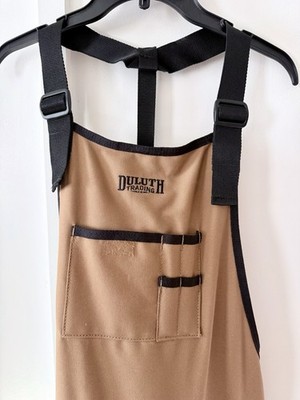 Duluth Trading Co Canvas Apron Bib Hammer Loop Pockets